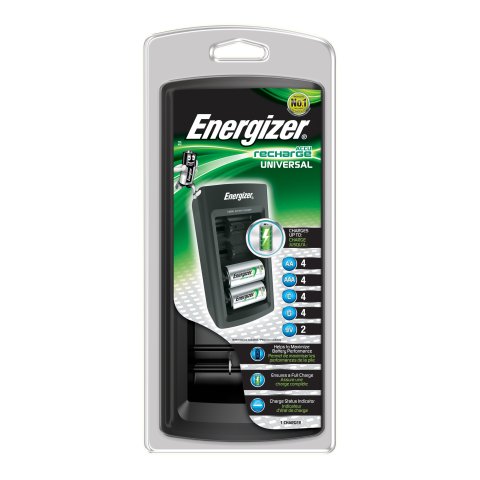 Cargador De Pilas Recargable Energizer Universal Admite Aa, Aaa, C, D Y De 9 V
