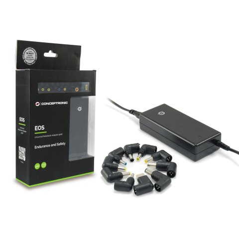 Cargador Universal De Portatil Conceptronic 90w Automatico 18.5v A 20v 10tips