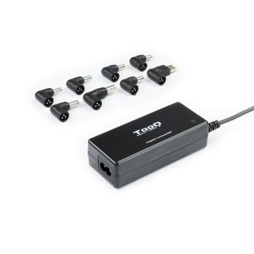 Cargador Universal De Portatil Tooq Tqlc-65bs02at 65w Automatico 8 Conectores Puerto Usb