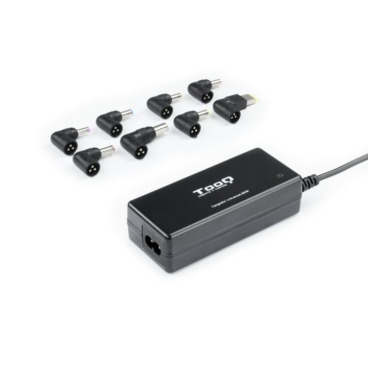 Cargador Universal De Portatil Tooq Tqlc-65bs02at 65w Automatico 8 Conectores Puerto Usb