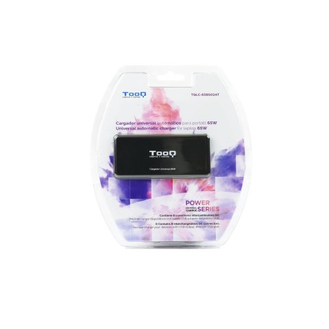 Cargador Universal De Portatil Tooq Tqlc-65bs02at 65w Automatico 8 Conectores Puerto Usb