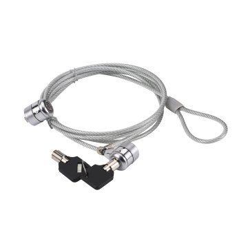 Cable De Seguridad Conceptronic Con Doble Cabezal Y Llave 1.5m 2