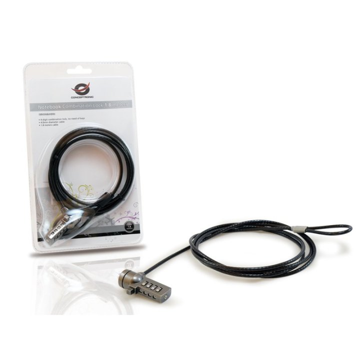 Cable De Seguridad Conceptronic Por Combinacion 1.8m