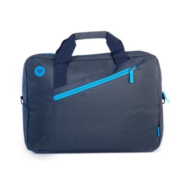 Maletin Ngs Ginger 15.6" Bolsillo Exterior Acolchado Color Azul Marino Detalles Turquesa