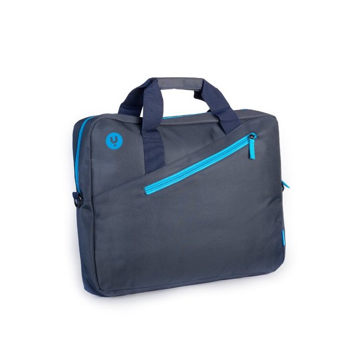 Maletin Ngs Ginger 15.6" Bolsillo Exterior Acolchado Color Azul Marino Detalles Turquesa