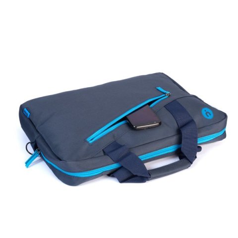 Maletin Ngs Ginger 15.6" Bolsillo Exterior Acolchado Color Azul Marino Detalles Turquesa