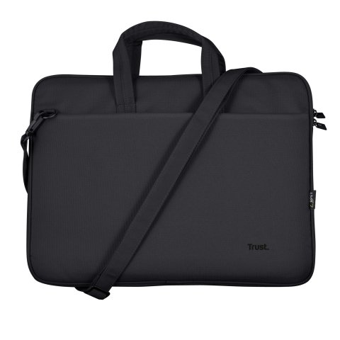 Maletin Trust Bologna Eco Para Portatiles Hasta 16" - Compartimento Principal Acolchado - Color Negro 24447
