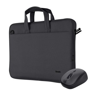 Pack Maletin Y Mouse Trust Bologna 24988 Negro Para Portatiles Hasta 16" Mouse Wireless Yvi+
