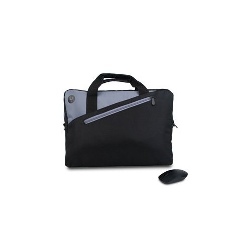 Pack Maletin Y Mouse Ngs Monray Optico Wireless Master Kit 15.6" Color Negro Y Gris
