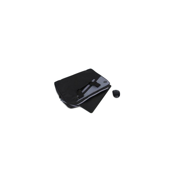 Pack Maletin Y Mouse Ngs Monray Optico Wireless Master Kit 15.6" Color Negro Y Gris