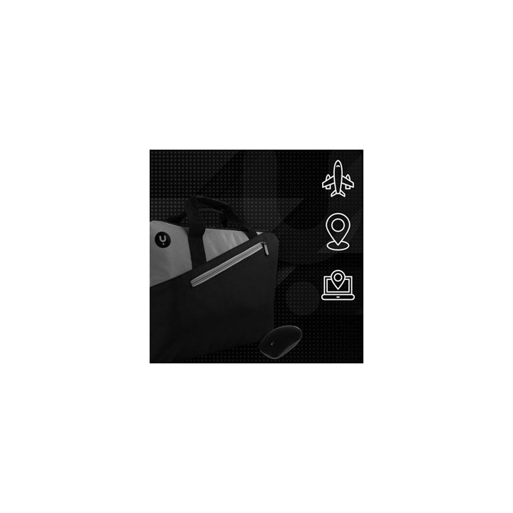 Pack Maletin Y Mouse Ngs Monray Optico Wireless Master Kit 15.6" Color Negro Y Gris