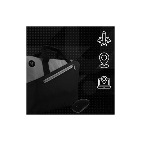 Pack Maletin Y Mouse Ngs Monray Optico Wireless Master Kit 15.6" Color Negro Y Gris