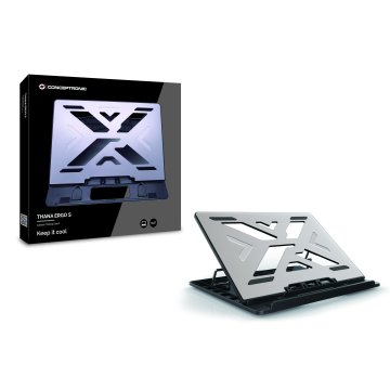Base Refrigeracion Ergonomica De Aluminio Para Portatiles Conceptronic Color Gris 2