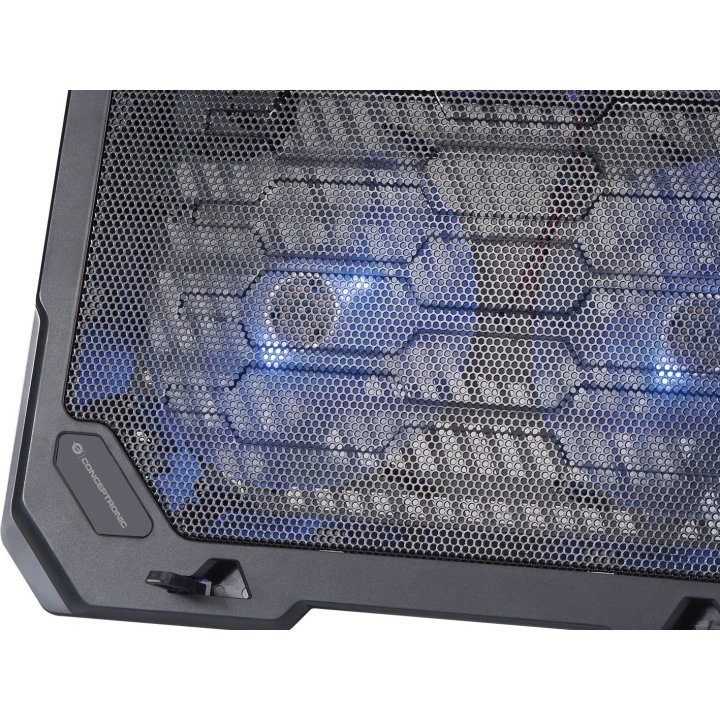Base Refrigeracion Para Portatiles Conceptronic 2 Ventiladores 125mm Hasta 15.6"