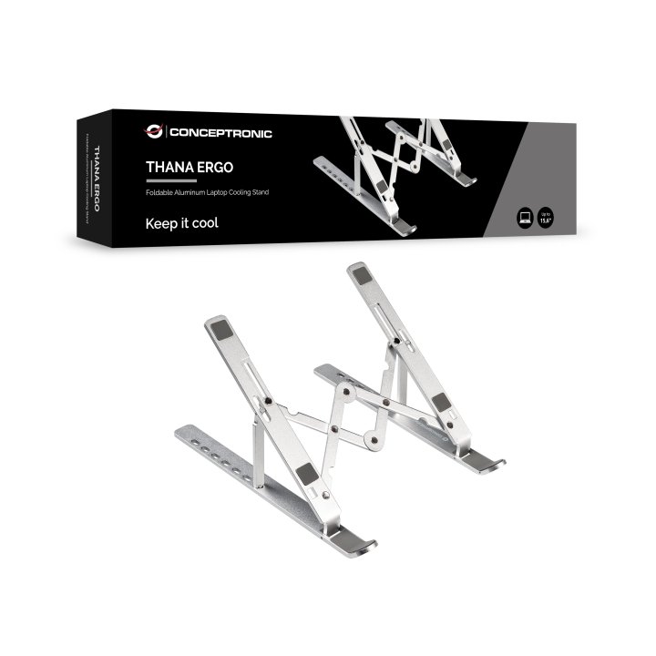 Base Refrigeracion Ergonomica De Aluminio Plegable Para Portatiles Conceptronic