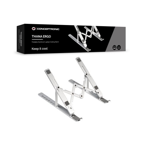 Base Refrigeracion Ergonomica De Aluminio Plegable Para Portatiles Conceptronic