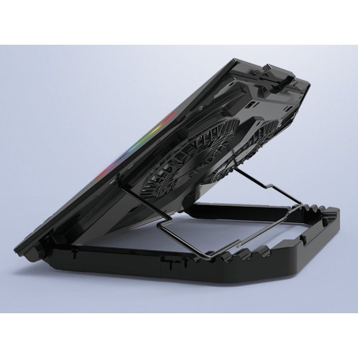 Base De Refrigeracion Para Portatiles Gaming Conceptronic Hasta 17" 2 Ventiladores Luz Rbg