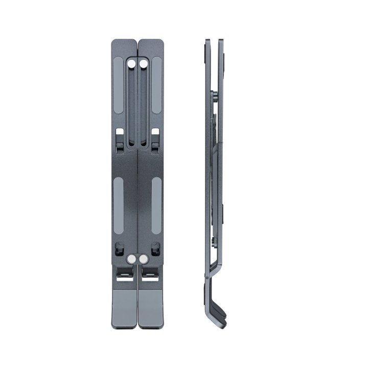 Soporte Elevador Para Portatiles Tooq Aluminio Plegable Color Gris