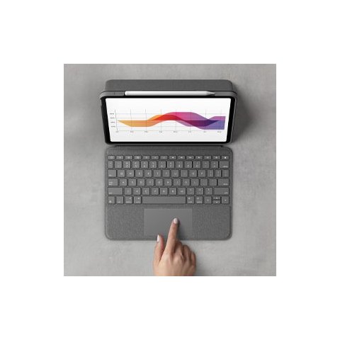 Teclado Funda Logitech Folio Ipad Oxford Grey Pro air P n  920-009964