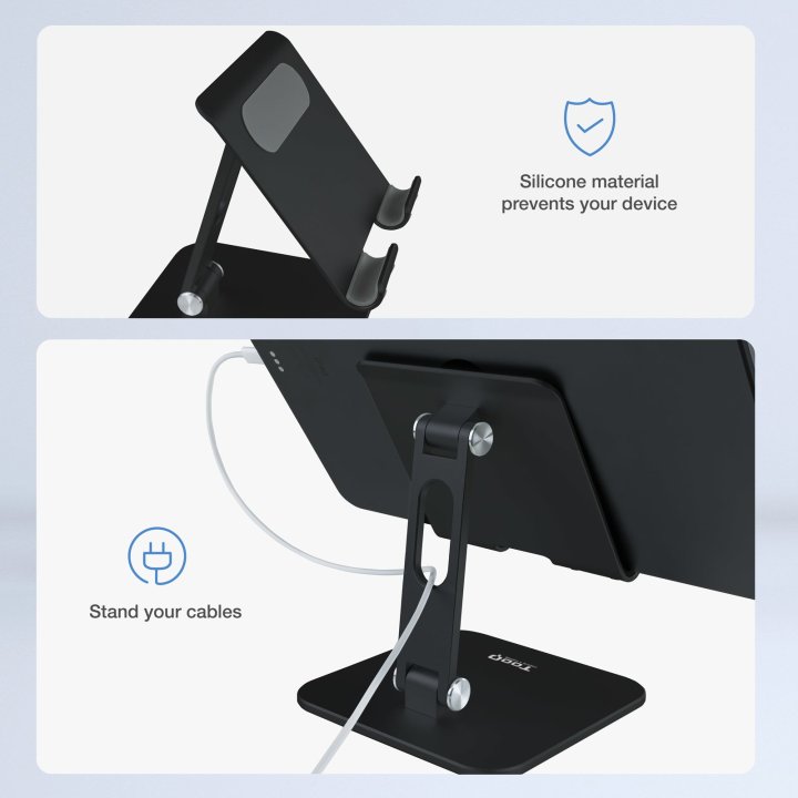 Soporte De Sobremesa Ajustable Para Tablet Tooq Ph-hermes-noche 13" Negro