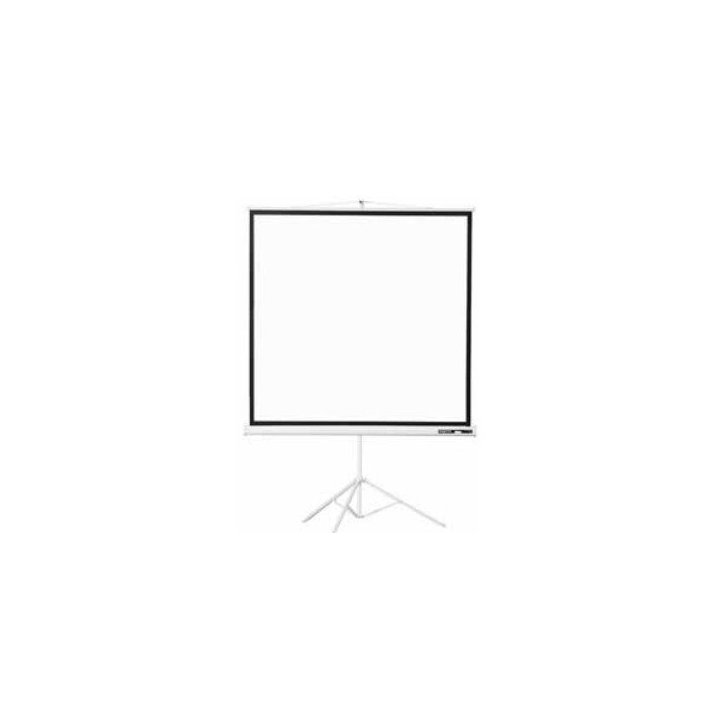 Pantalla Con Tripode Approx (111") 200x200 Para Proyectar, Tela Blanco Mate Y Trasera Negra Opaca