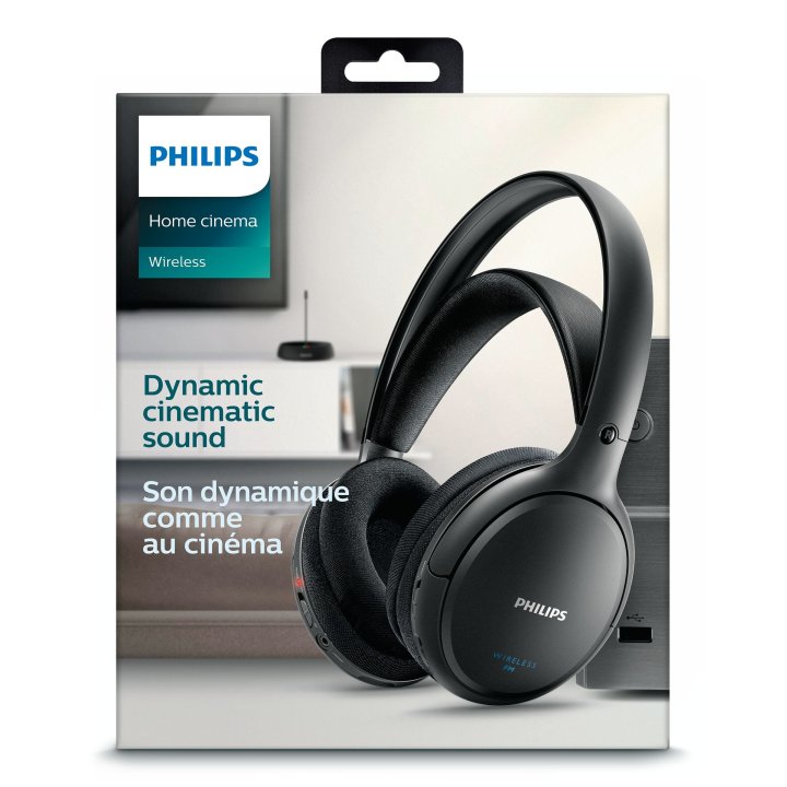 Auriculares Hi-fi Inalambricos Philips Shc5200 10 Base Con Conexión Jack 3.5mm Alcance 50m 2 Canales