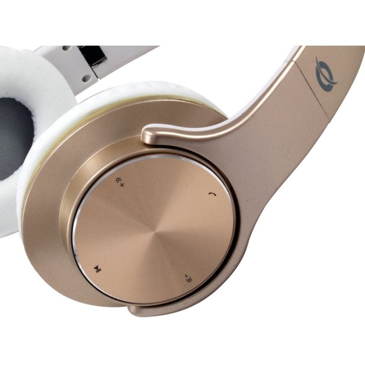 Headset Bluetooth Concetronic Eligio Con Funcion Altavoz Manos Libres Reproduce Desde Microsd Color Oro Offer