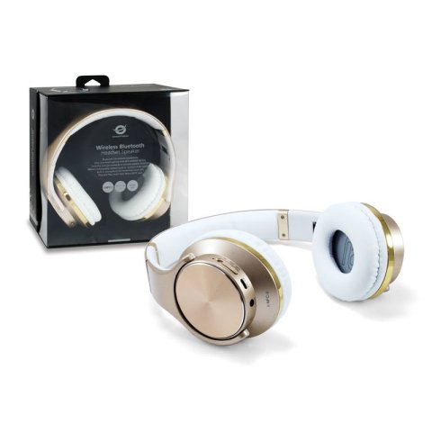 Headset Bluetooth Concetronic Eligio Con Funcion Altavoz Manos Libres Reproduce Desde Microsd Color Oro Offer
