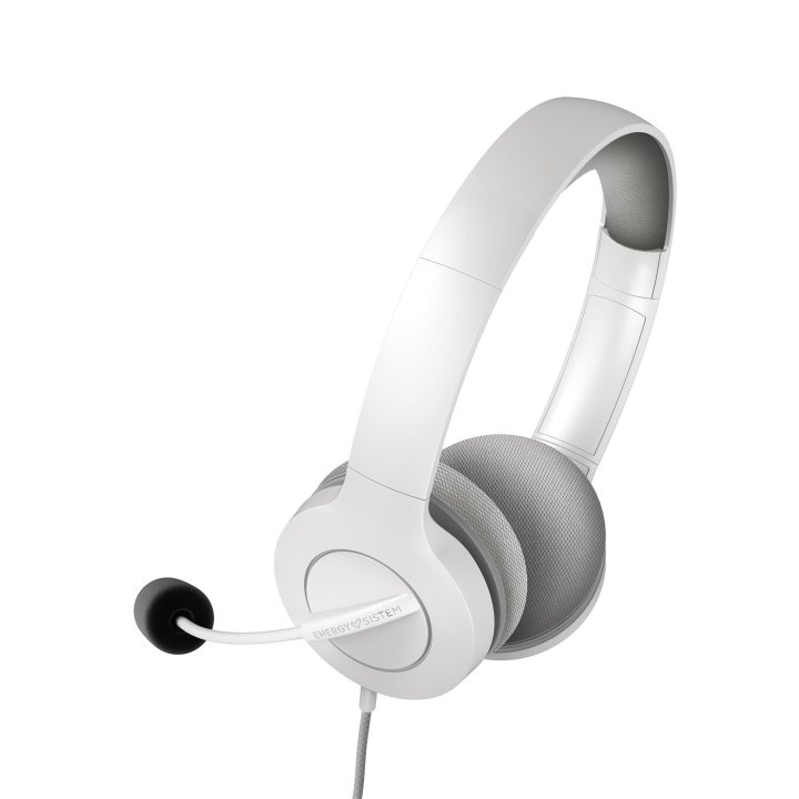 Headset Energy Sistem Office 3 White Diadema Ajustable Microfono Retractil Conexion Jack 3.5mm Y Usb