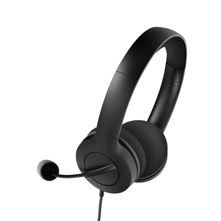 Headset Energy Sistem Office 3 Black Diadema Con Almoadilla Microfono Ajustable Jack 3.5mm Y Usb-a Control Devolumeno Silenci