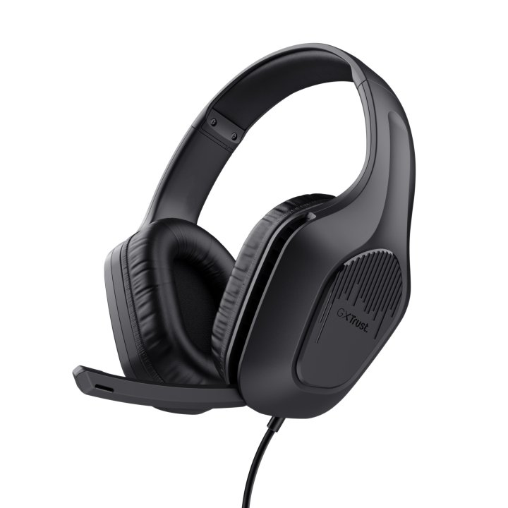 Headset Trust Gaming Gxt 415 Zirox 24990 Ligeros Microfono Negros Jack 3.5mm