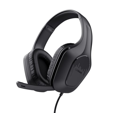 Headset Trust Gaming Gxt 415 Zirox 24990 Ligeros Microfono Negros Jack 3.5mm