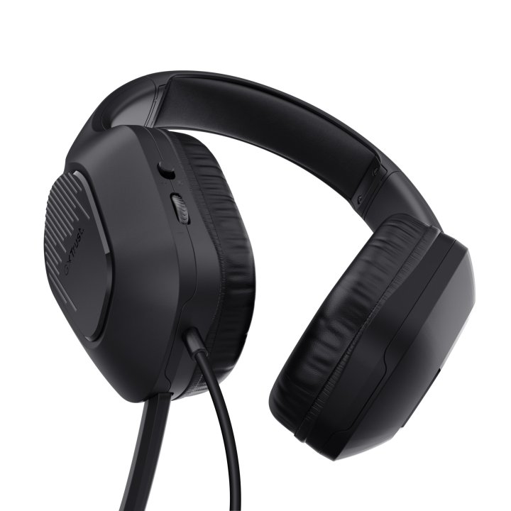 Headset Trust Gaming Gxt 415 Zirox 24990 Ligeros Microfono Negros Jack 3.5mm
