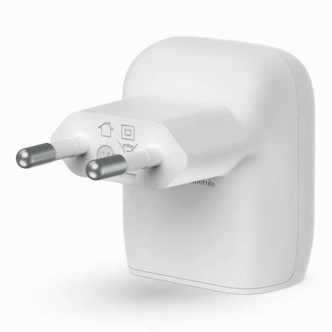 Cargador De Pared Belkin Wca006vfwh Boost Charge Usb-c 20w Blanco + Cable Usb-c Lightning 1m 