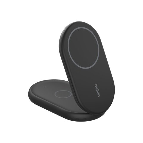 Base De Carga Inalambrica 2 En 1 Belkin Wiz028vfbk Magnetica Qi2 15w Plegable Negro 