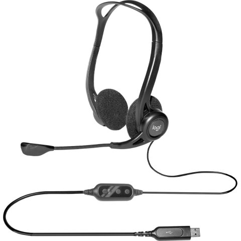 Headset Logitech Stereo Microfono Con Supresion De Ruido Usb Pc960m P n 981-000100