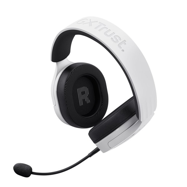 Headset Trust Gaming Gxt 490 Blanco Fayzo 25302 Usb 7.1 Microfono Desmontable Y Flexible Iluminacion Rgb Auriculares Giratori