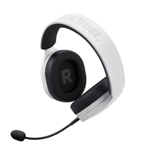 Headset Trust Gaming Gxt 490 Blanco Fayzo 25302 Usb 7.1 Microfono Desmontable Y Flexible Iluminacion Rgb Auriculares Giratori