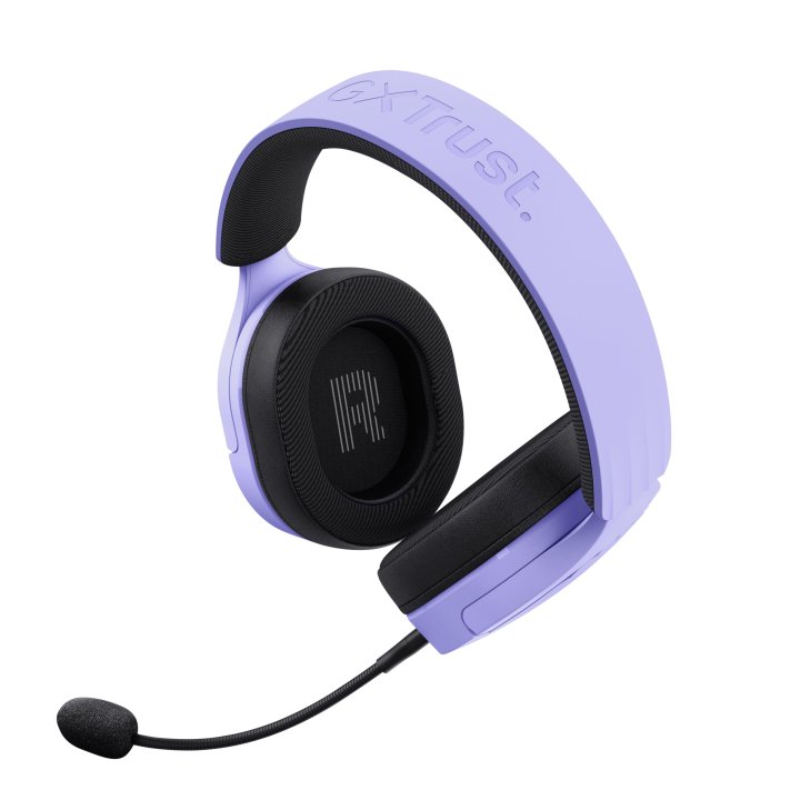 Headset Trust Gaming Gxt 490 Morado Fayzo 25303 Usb 7.1 Microfono Desmontable Y Flexible Iluminacion Rgb Auriculares Giratori
