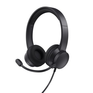 Headset Trust Ayda 25089 Usb Adaptador Usb-c Microfono Plegable Con Cancelacion De Ruido Diadema Aju