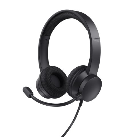 Headset Trust Ayda 25089 Usb Adaptador Usb-c Microfono Plegable Con Cancelacion De Ruido Diadema Aju