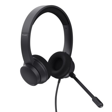 Headset Trust Hs-260 25334 Usb Usb Adaptador Usb-c Microfono Plegable Con Cancelacion De Ruido  2