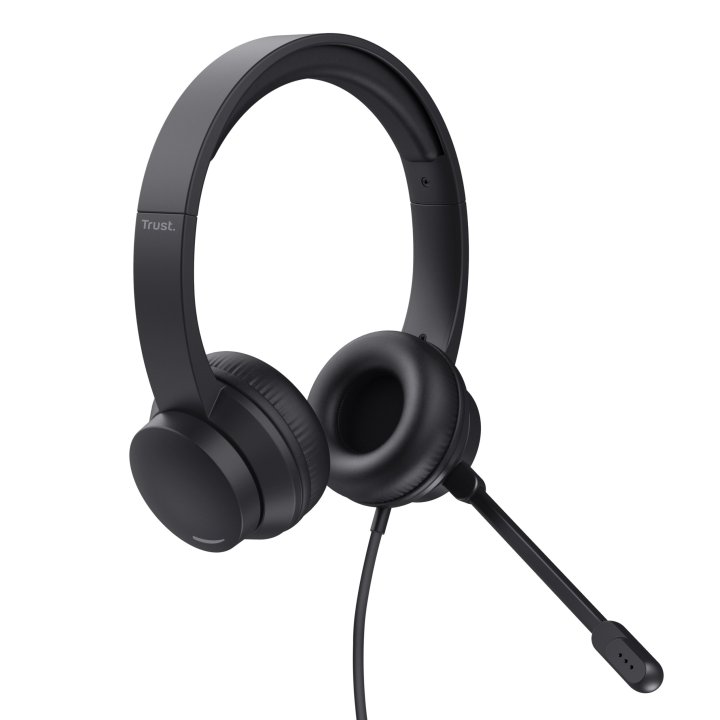Headset Trust Hs-201 25373 Usb Microfono Plegable Diadema Ajustable