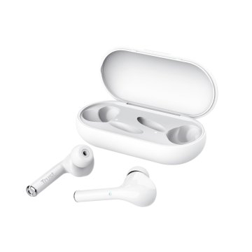 Headset Intrauditivo Bluetooth Trust Nika Touch Tactil Base Recargable Color Blanco 23705 2