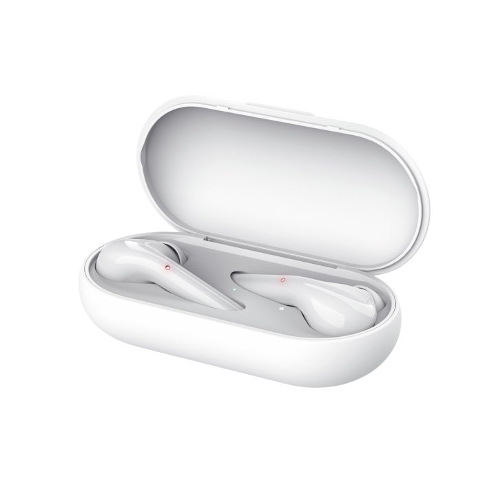 Headset Intrauditivo Bluetooth Trust Nika Touch Tactil Base Recargable Color Blanco 23705
