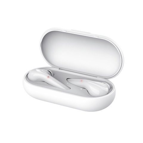 Headset Intrauditivo Bluetooth Trust Nika Touch Tactil Base Recargable Color Blanco 23705