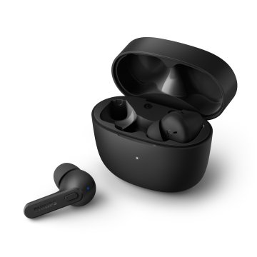 Auriculares Bluetooth Intrauditivos Philips Tat2206bk 00 Black Ipx4 Estuche De Carga
