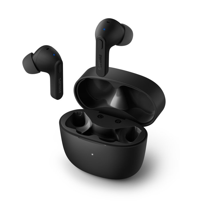 Auriculares Bluetooth Intrauditivos Philips Tat2206bk 00 Black Ipx4 Estuche De Carga