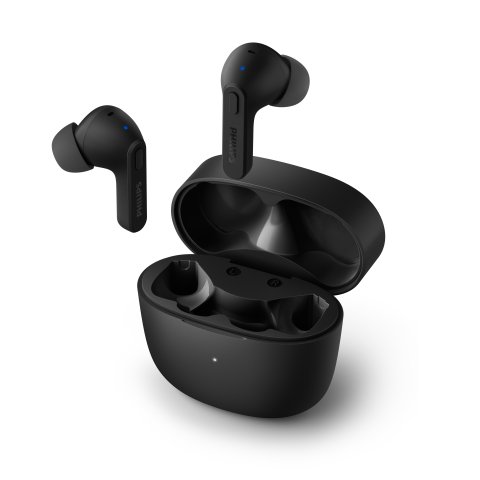 Auriculares Bluetooth Intrauditivos Philips Tat2206bk 00 Black Ipx4 Estuche De Carga