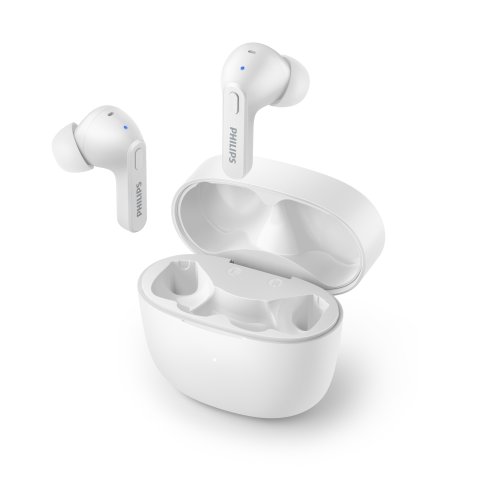 Auriculares Bluetooth Intrauditivos Philips Tat2206wt 00 White Ipx4 Estuche De Carga